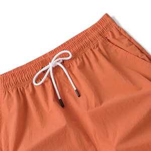 Pantalones cortos clásicos informales con cordón de verano para hombre, pantalones cortos OEM de algodón ecológicos de malla interior antiarrugas de Color sólido - Product Image 3