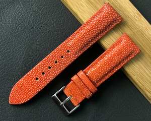 Vente en gros Bracelet de montre haut de gamme de luxe 20mm en cuir véritable Stingray Matériau PC de haute qualité Bracelets de montre de haute qualité - Product Image 1