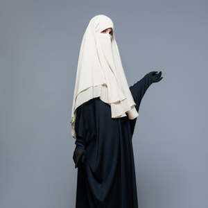 Robe Khimar Hijab Modeste pour Femmes Musulmanes, en Polyester Respirant, Longueur Midi, Manches Courtes, Commandes en Gros dans le Monde Entier - Product Image 1