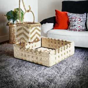 Beau support de plateau de corde de coton Double couche nouvelle fabrication pour le salon d'affichage de collations de fruits pour le stockage d'épices d'herbes - Product Image 4