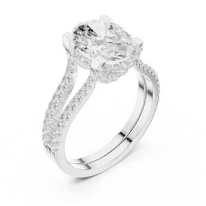 10K Colo Moissanite Anillo Solitario para Boda - Product Image 5