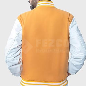 Chaqueta de invierno profesional Slim Fit Letterman, ropa informal gruesa para exteriores con logotipo frontal personalizado, chaqueta fabricada con cuello levantado - Product Image 5