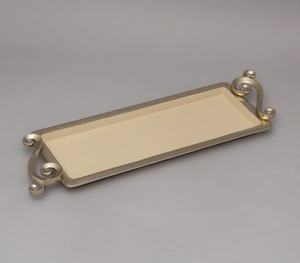 Plateau de service miroir rectangulaire fait main écologique de luxe avec poignées pour la maison et le restaurant - Product Image 4