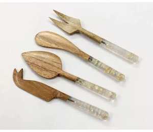 Nouveauté, ensemble de couverts en bois avec poignée design, ensemble fourchette et couteau à couverts à salade, ensemble de couverts écologiques - Product Image 4