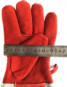 Guantes de trabajo de Palma de cuero 2025 Cuero de vaca Gamuza Acabado A Grado Premium - Product Image 2