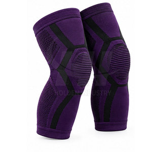 Breathable Sports <b>Accessories</b> For Everyday Training Knee Sleeves Soft Knitted Construction Exercise Knee Sleeves - Product Image 3