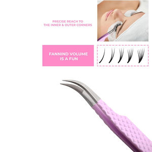 Pinzas profesionales para el cuidado de las pestañas, pinzas para el cuidado de las pestañas con mango de Color rosa, pinzas para extensión de pestañas de tamaño personalizado - Product Image 5
