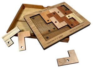 Le puzzle en bois Lucky L, jeu artisanal classique, casse-tête, divertissement familial, défi mental, divertissement de table intérieur - Product Image 3
