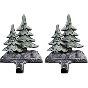 Porte-chaussettes de Noël en forme de flocon de neige blanc antique, crochet décoratif en fer, finition vieillie, accessoire festif pour la décoration de la maison - Product Image 4