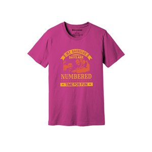 Camiseta de tela de algodón 100% con estampado de temas de fiesta 160-180 a GSM pesado 12 colores disponibles Personalice su propio diseño y colocación - Product Image 3