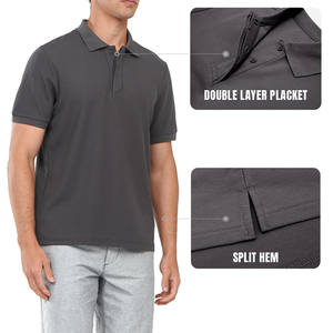 Polos lisos informales de Algodón 100% con logotipo personalizado al por mayor, polos clásicos para hombre de alta calidad para exteriores - Product Image 6