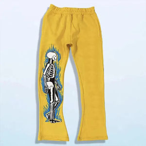 Streetwear personnalisé tendance pour hommes 2024 Joggers imprimés bouffants Pantalons de survêtement évasés taille moyenne empilés OEM décontracté - Product Image 2