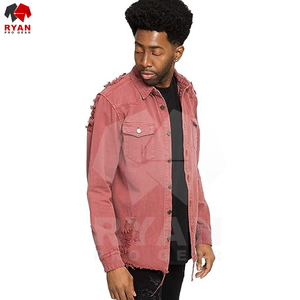 Nouvelle arrivée Veste en toile denim élégante pour hommes avec col montant Matériau de haute qualité respirant Logo personnalisé prix - Product Image 4
