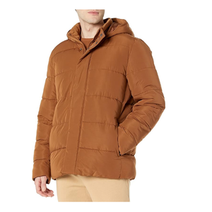 Veste de conception personnalisée OEM manteau d'hiver en duvet Veste d'extérieur à capuche pour hommes Vêtements chauds - Product Image 3