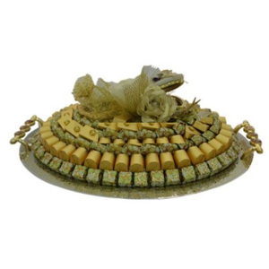 Plateau à chocolat Élégance avec motif de feuilles ornées Porte-dessert en métal Chocolats Parfait pour les cadeaux ou les occasions spéciales - Product Image 4