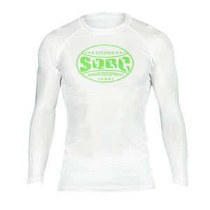 White Printed Rashies, High Quality <b>Bjj</b> <b>Rash</b> <b>Guard</b> & mma Wear - Product Image 6