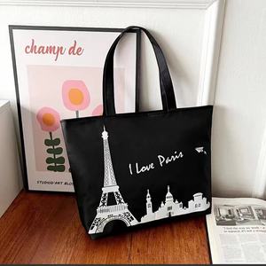 Sac à main en toile de grande taille, style dessin animé, à bandoulière unique, vente en gros, simple, sous le bras, sac de shopping moyen - Product Image 3