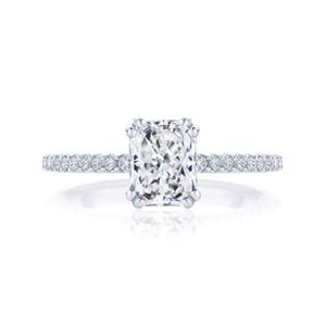 Radiant Cut Engagement <b>Ring</b> For Women - Product Image 1