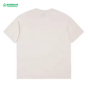 Men's Casual Loose Fit Heavy <b>Weight</b> 100% Cotton Oversized T-Shirt in Black & White Breathable & Eco-Friendly High Quality - Product Image 2