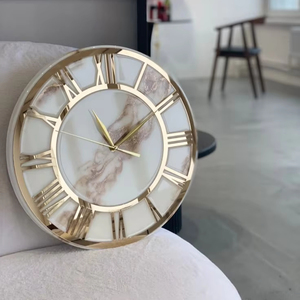 Durable Epoxy Resin Wall Clock-Handmade <b>Battery</b> <b>Operated</b> Modern Design Wedding Home Decor Customized Size Quality Furniture - Product Image 1