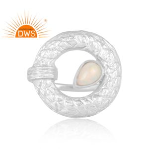 Meilleures ventes Bague empilable en argent sterling fin avec opale éthiopienne naturelle Fabricant de bijoux personnalisés - Product Image 3