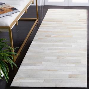 Tapis moderne en cuir rayé abstrait épais tufté à la main antidérapant lavable pile moyenne pour la décoration intérieure chambre salon utilisation - Product Image 4