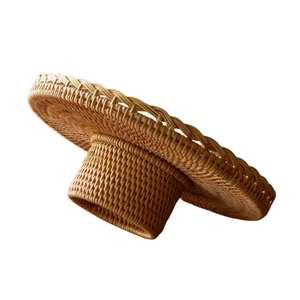 Bandeja de ratán Natural para pastel, bandeja redonda de ratán artesanal para exhibición de fruta, bandeja decorativa para hogar y restaurante - Product Image 5