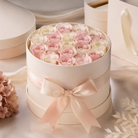 Boîte d'emballage rigide personnalisée pour roses éternelles de luxe avec impression sur papier d'art, revêtement UV, anti-poussière, pour présentation de cadeaux