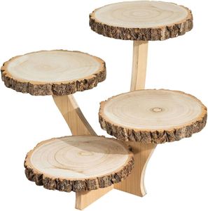 Wooden Tier Cupcake <b>Stand</b> | Premium Quality Handmade Finish | Bulk Wholesale Factory Price - Product Image 1