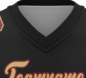 Uniformes Deportivos de Poliéster Hechos en Fábrica al por Mayor, Servicios OEM, Transpirables, Cuello en V, Uniformes de Equipo para Exteriores, Camisetas de Fútbol Americano - Product Image 6