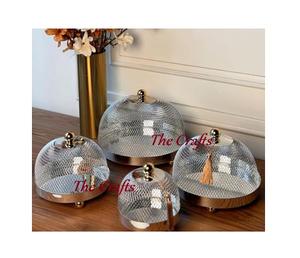 Lot de 2 assiettes de service en forme de dôme en acier argenté avec taille et logo personnalisables pour la maison et le restaurant - Product Image 5