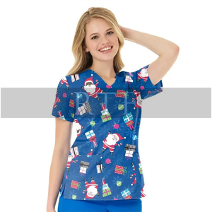 ชุดเครื่องแบบ100% คริสมาสต์สำหรับขัดพยาบาลเสื้อคริสมาสต์ลายคริสต์มาส - Product Image 5