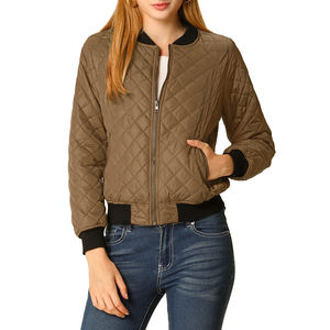 Compra chaqueta de cuero personalizada de alta calidad, chaqueta de bombardero de cuero de fabricante, ropa de calle con cremallera, chaqueta al por mayor para mujer 2026 - Product Image 3