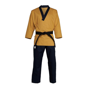 Uniforme de Taekwondo pour les arts martiaux OEM 100% coton Logo personnalisé Style court pour le karaté et l'entraînement Uniforme d'arts martiaux de haute qualité - Product Image 2