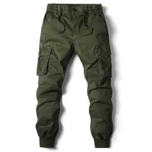 OEM Pantalones Cargo Hombres Venta al por mayor Joggers Cintura elástica Casual Invierno Caqui Negro Verde Azul Bajo MOQ 2025 - Product Image 5