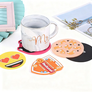 PVC Soft Rubber Coasters Advertising Silicone Coasters Non-slip and Heat-insulating Placemats Customizable