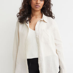 Ropa de mujer de talla grande con volantes de lana orgánica, blusas y Camisas de mujer, blusas y top - Product Image 1