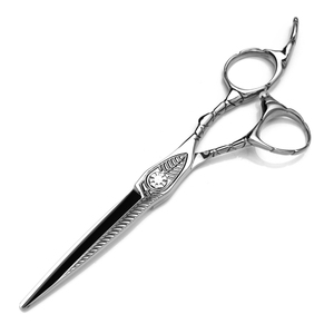 Ciseaux de coiffeur de haute qualité sur mesure manche en céramique meilleur outil de coiffure fournitures de Salon finition polonaise tranchante - Product Image 6