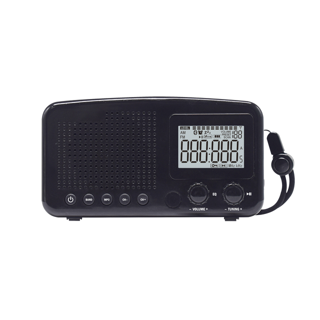 New AM/FM/TF/BT With Earphone Port Speaker Built in Lithium Battery Alarm Clock Portable Radio