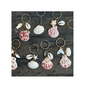 Seashell Keychain Coastal Handmade Shell Cotton Rope for Purse Charm Souvenir Wholesale Vietnam - Product Image 2