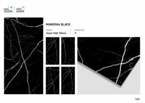 Azulejos de Porcelana Super Negros de Alto Brillo, 24x48 Pulgadas, Azulejos Pulidos Premium para Espacios Interiores Modernos - Product Image 3