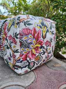 Bolsa de Viaje Acolchada de Algodón, con Cierre de Cremallera, Ecológica, Duradera, de Lujo, Deportiva, para Fin de Semana, con Estampado Floral, Moderna, para Yoga - Product Image 6