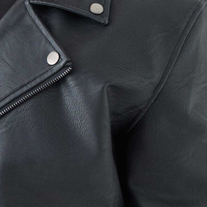 Veste en cuir pour hommes de haute qualité col rabattu logo avant coupe-vent imperméable style de rue OEM service personnalisé Pakistan - Product Image 6