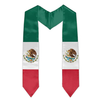 Bandas de Graduación Personalizadas de Poliéster/Algodón, Colores y Logotipo Personalizados, Bufanda Formal de Satén, Uniforme Escolar, Sublimación de Honor