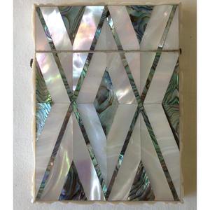 Lapis Lazuli <b>Random</b> Overlay Work on Marble Jewelry Box Handcrafted Luxury with Semi-Precious Stone Inlay - Product Image 6