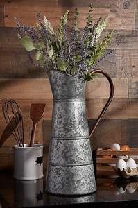 Vase à fleurs en métal galvanisé, pots de jardinière en seau de ferme rustique - Product Image 2