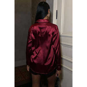 Chemise de soirée en satin premium 3438, élément de mode simple - Product Image 4