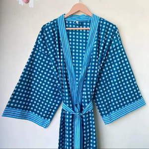 ชุดคลุมชายหาดชุดใส่อยู่บ้านพิมพ์ลายทำจากผ้าฝ้ายออร์แกนิคแท้หรูหราสำหรับคุณแม่ตั้งครรภ์ชุดใส่อยู่บ้านสำหรับฤดูร้อน - Product Image 1