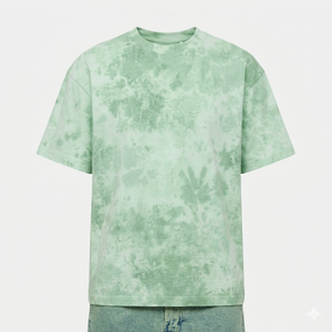 T-shirt Homme en Toile Polyester/Coton Délavée à l'Acide, Coupe Classique, Manches Courtes, Respirant, Grammage Lourd - Product Image 4