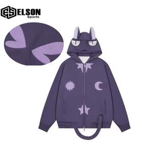 New Arrival Oversized Men Clothing 100% Cotton Heavyweight <b>Zip</b> up Hoodies 3D Puff Printing Zipper Hoodie - Product Image 1